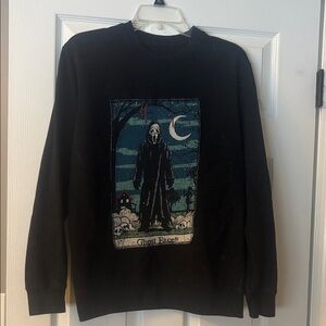 Black Graphic Men Sweater